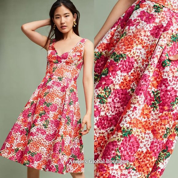 NWT, Anthropologie Monique Lhuillier Riona Embroidered Dress - Picture 15 of 16